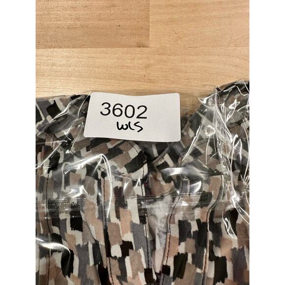 Cocomo Blouse Plus Size 2X Black Popover Stretch 3/4 Sleeve Pintuck Polka Dot 2X - Picture 9 of 9